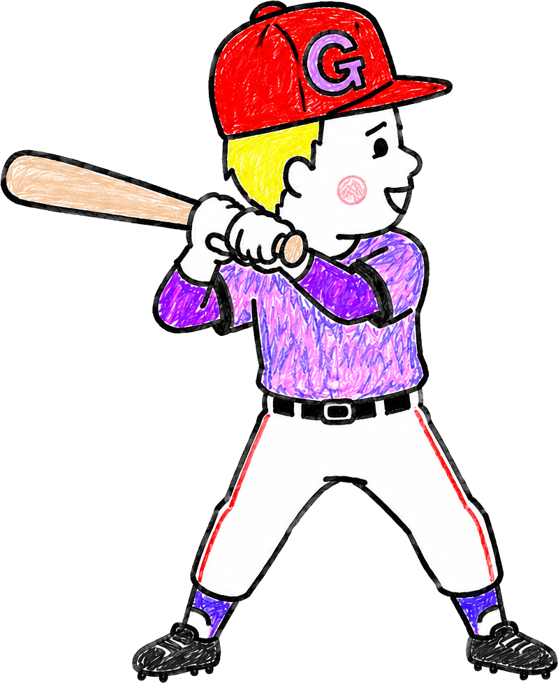 適菜収 バッターイラスト